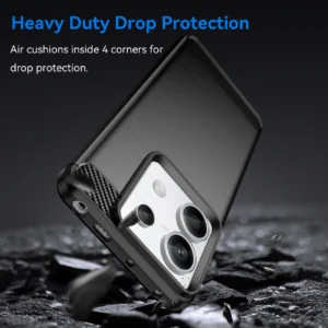 Carbon Xiaomi Redmi Note 13 Pro+ - dėklas telefonui juodos spalvos - Image 3