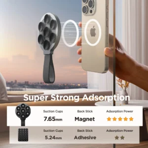 Joyroom JR-ZS393 magnetic phone holder su suction cups - juodos spalvos - Image 7