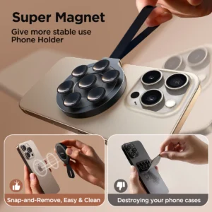 Joyroom JR-ZS393 magnetic phone holder su suction cups - juodos spalvos - Image 9