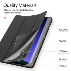 Dux Ducis Domo flip and smart sleep Samsung Galaxy Tab S9 - dėklas planšetiniam kompiuteriui juodos spalvos - Image 7