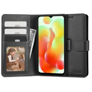 Tech-Protect Wallet Xiaomi Redmi 12C - dėklas telefonui juodos spalvos