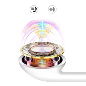 Dudao į ausis įkišamos laidinės mini jack 3.5mm ausinės baltos spalvos (X10S) - Image 7