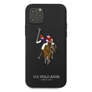 US Polo USHCP12MPUGFLBK Apple iPhone 12/12 Pro 6.1" dėklas telefonui juodos spalvos Polo Embroidery Collection - Image 3
