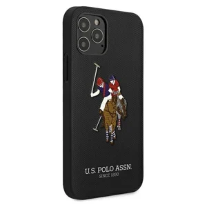 US Polo USHCP12MPUGFLBK Apple iPhone 12/12 Pro 6.1" dėklas telefonui juodos spalvos Polo Embroidery Collection - Image 4
