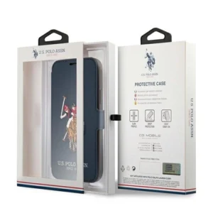US Polo USFLBKP12LPUGFLNV Apple iPhone 12 Pro Max 6,7" dėklas telefonui mėlynos spalvos book Polo Embroidery Collection - Image 7