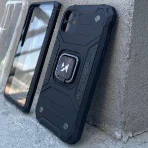 Wozinsky Ring Armor su stoveliu Tough Rugged Apple iPhone 13 Pro dėklas telefonui rožinės spalvos - Image 9