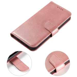Magnet elegant bookcase su stoveliu iPhone 13 Pro Max dėklas telefonui rožinės spalvos - Image 7