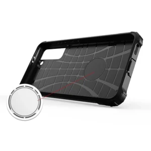 Hybrid Armor Tough Rugged Samsung Galaxy S22 Ultra dėklas telefonui juodos spalvos - Image 3