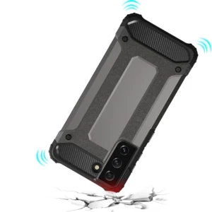Hybrid Armor Tough Rugged Samsung Galaxy S22 Ultra dėklas telefonui juodos spalvos - Image 6