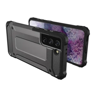 Hybrid Armor Tough Rugged Samsung Galaxy S22 Ultra dėklas telefonui juodos spalvos - Image 8