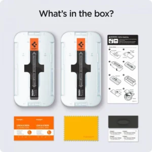 Apsauginis stiklas Spigen GLAS.TR "EZ FIT" 2-pack Apple iPhone 13 / 13 PRO PRIVACY - Image 9