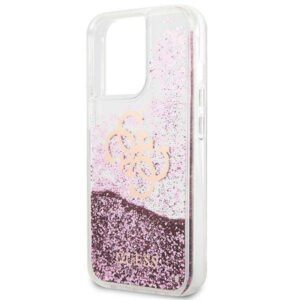 Original Apple iPhone 13 Pro Max Guess Hardcase 4G Big Liquid Glitter (GUHCP13XLG4GPI) dėklas telefonui rožinės spalvos - Image 6