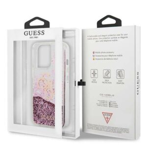 Original Apple iPhone 13 Pro Max Guess Hardcase 4G Big Liquid Glitter (GUHCP13XLG4GPI) dėklas telefonui rožinės spalvos - Image 8