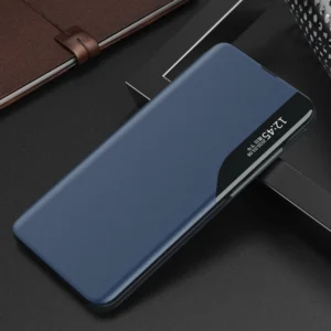 Eco Leather View Elegant Flip su stoveliu Poco M4 Pro 5G dėklas telefonui mėlynos spalvos - Image 3
