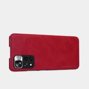 Nillkin Qin Xiaomi Redmi Note 11 Pro+ (China) / Redmi Note 11 Pro (China) / Mi11i HyperCharge Camera Protector Holster Flip dėklas telefonui rudos spalvos - Image 8