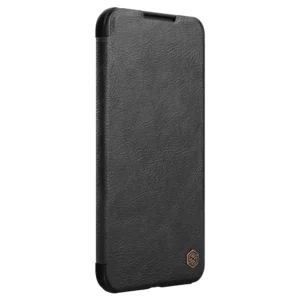 Nillkin Qin Leather Pro Samsung Galaxy S22+ (S22 Plus) Camera Protector Holster Flip dėklas telefonui juodos spalvos - Image 6