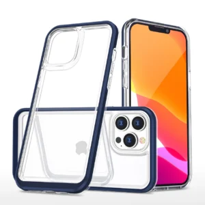 Skaidrus 3in1 Apple iPhone 13 Pro Max Frame Gel mėlynos spalvos