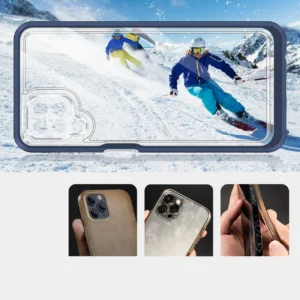 Skaidrus 3in1 Samsung Galaxy A12 5G Frame Gel dėklas telefonui mėlynos spalvos - Image 3
