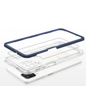 Skaidrus 3in1 Samsung Galaxy A12 5G Frame Gel dėklas telefonui mėlynos spalvos - Image 5