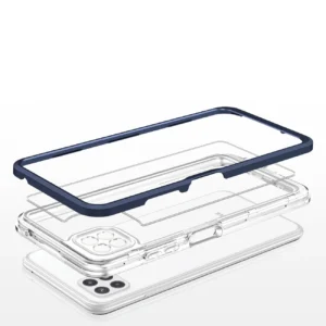 Skaidrus 3in1 Samsung Galaxy A22 5G Frame Gel dėklas telefonui mėlynos spalvos - Image 5