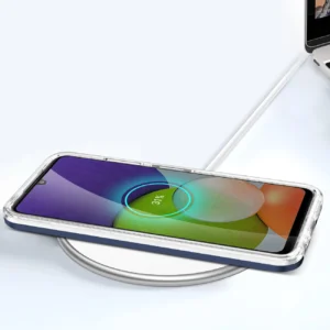 Skaidrus 3in1 Samsung Galaxy A22 5G Frame Gel dėklas telefonui mėlynos spalvos - Image 7