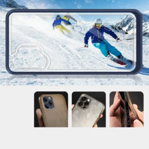 Skaidrus 3in1 Samsung Galaxy A32 5G Frame Gel dėklas telefonui mėlynos spalvos - Image 3