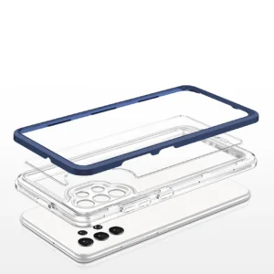 Skaidrus 3in1 Samsung Galaxy A32 5G Frame Gel dėklas telefonui mėlynos spalvos - Image 5