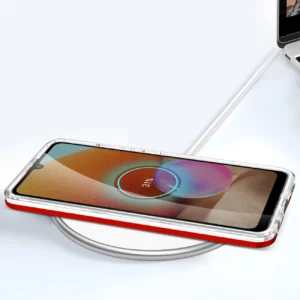 Skaidrus 3in1 Samsung Galaxy A72 4G Frame Gel dėklas telefonui raudonos spalvos - Image 7