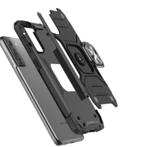 Wozinsky Ring Armor tough hybrid + magnetic holder Samsung Galaxy S22 dėklas telefonui mėlynos spalvos - Image 3