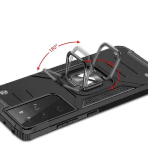 Wozinsky Ring Armor tough hybrid + magnetic holder Samsung Galaxy S22 Ultra dėklas telefonui juodos spalvos - Image 5