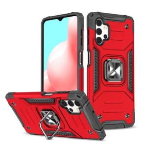 Wozinsky Ring Armor tough hybrid + magnetic holder Samsung Galaxy A73 dėklas telefonui raudonos spalvos