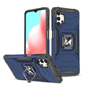 Wozinsky Ring Armor tough hybrid + magnetic holder Samsung Galaxy A73 dėklas telefonui mėlynos spalvos