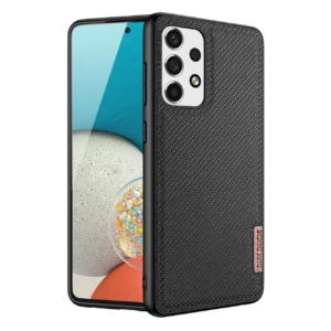 Dux Ducis Fino cover, nylon material Samsung Galaxy A73 dėklas telefonui juodos spalvos