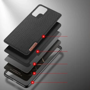 Dux Ducis Fino cover, nylon material Samsung Galaxy A73 dėklas telefonui juodos spalvos - Image 3