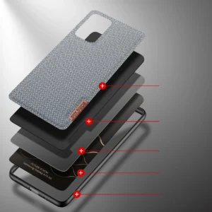 Dux Ducis Fino is made of nylon material Samsung Galaxy A73 dėklas telefonui mėlynos spalvos - Image 3