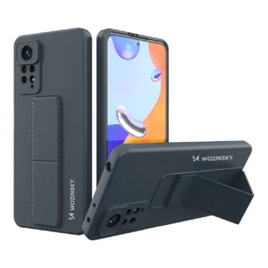 Wozinsky Kickstand silikoninis su stoveliu Xiaomi Redmi Note 11 Pro dėklas telefonui mėlynos spalvos