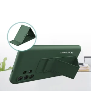 Wozinsky Kickstand silikoninis su stoveliu Xiaomi Redmi Note 11 Pro dėklas telefonui raudonos spalvos - Image 5
