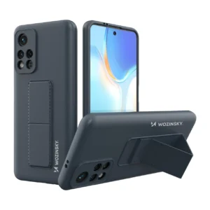Wozinsky Kickstand silikoninis su stoveliu Xiaomi Redmi 10 navy dėklas telefonui mėlynos spalvos