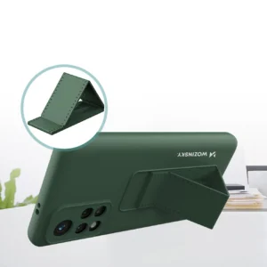 Wozinsky Kickstand silikoninis su stoveliu Xiaomi Redmi 10 dėklas telefonui raudonos spalvos - Image 5