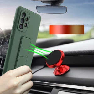 Wozinsky Kickstand silikoninis su stoveliu Samsung Galaxy A73 dėklas telefonui rožinės spalvos - Image 7