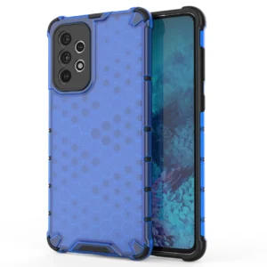 Honeycomb armored gel frame Samsung Galaxy A73 dėklas telefonui mėlynos spalvos