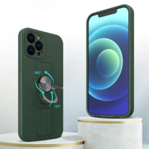 Ring silikoninis with finger grip and base Xiaomi Redmi Note 11S / Note 11 dėklas telefonui raudonos spalvos - Image 2