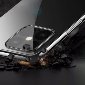 Clear Color Gel TPU with a metallic frame Xiaomi Redmi Note 11S / Note 11 dėklas telefonui mėlynos spalvos - Image 4