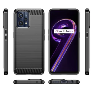 Carbon Flexible Realme 9 Pro + (9 Pro Plus) dėklas telefonui juodos spalvos - Image 7