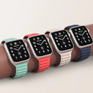 Magnetic apyrankė laikrodžiui Apple Watch 6/5/4/3/2 / SE (44mm / 42mm) rudos spalvos - Image 7