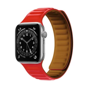 Magnetic apyrankė laikrodžiui Apple Watch 7/8/9 41mm Magnetic Wristband Bracelet Bracelet raudonos spalvos