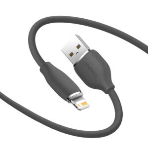 Baseus Jelly kabelis USB į Lightning, 2,4A, 1,2m juodos spalvos - Image 3