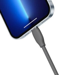 Baseus Jelly kabelis USB į Lightning, 2,4A, 1,2m juodos spalvos - Image 4