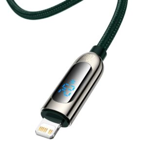 USB-C kabelis į Lightning Baseus Display, PD, 20W, 2m žalios spalvos - Image 2