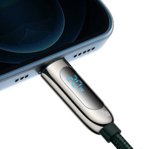 USB-C kabelis į Lightning Baseus Display, PD, 20W, 2m žalios spalvos - Image 4
